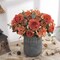 Artificial Flowers Bouquet – Faux Silk Peony, Hydrangea & Camellia with Leaves and Bushy Stems for Home, Table Centerpieces, Wedding, Party & Seasonal Décor